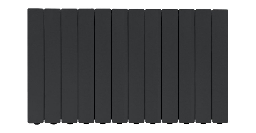 Алюминиевый радиатор отопления Fondital 500/100 Blitz Super B4  Black Coffee 12 секций — фото 1