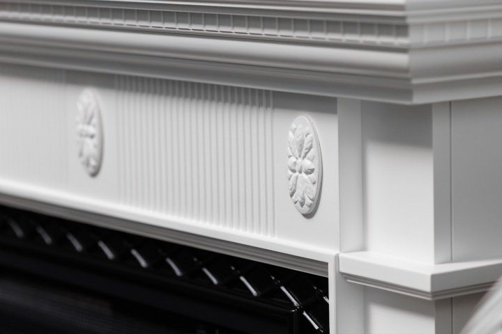 Каминокомплект Royal Flame Carlyle с очагом Vision 42 LED белый с черным — фото 5