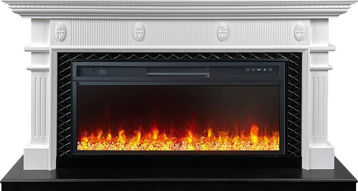 Каминокомплект Royal Flame Carlyle с очагом Vision 42 LED белый с черным — фото 1