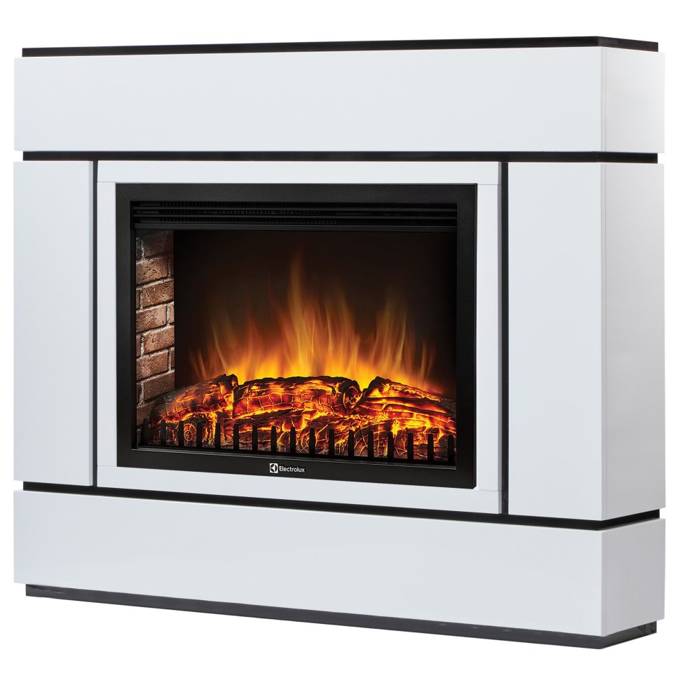 Каминокомплект Firelight Lacado 30 с очагом Electrolux EFP/P-3020LS белый — фото 2