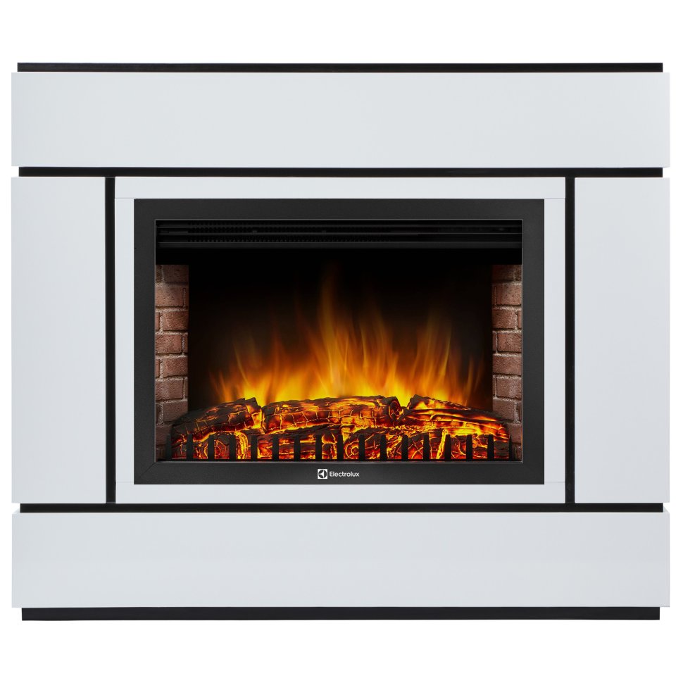 Каминокомплект Firelight Lacado 30 с очагом Electrolux EFP/P-3020LS белый — фото 1