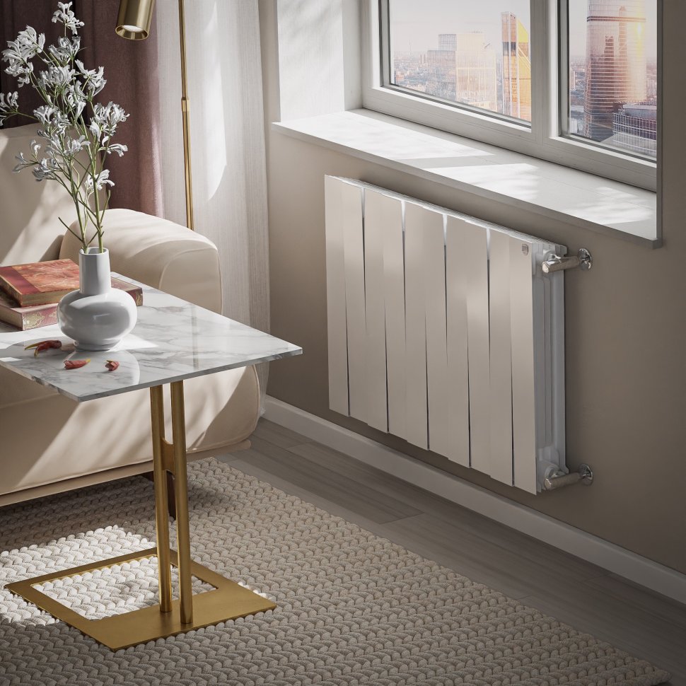 Биметаллический радиатор отопления Royal Thermo PianoForte 500 белый 10 секций — фото 5