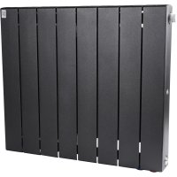 Биметаллический радиатор отопления Rifar Supremo Ventil SVR 500 8 секций нижнее правое подключение антрацит