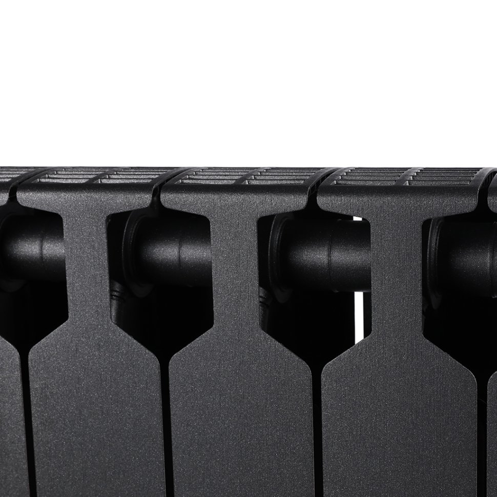 Биметаллический радиатор отопления Rifar Supremo Ventil SVR 500 8 секций нижнее правое подключение антрацит