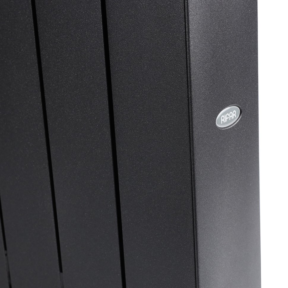 Биметаллический радиатор отопления Rifar Supremo Ventil SVR 500 8 секций нижнее правое подключение антрацит