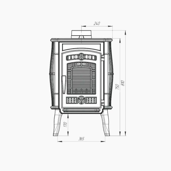 Печь-камин PROMetall Маэстро