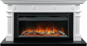 Каминокомплект Royal Flame Carlyle с очагом Vision 42 LOG LED белый с черным