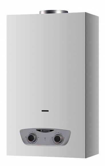 Изображение товара Проточный газовый водонагреватель Ariston Fast R ONM 10 NG RU 18 кВт, автомат, безопасность
