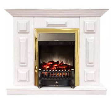 Каминокомплект Хорошие Камины Юпитер с очагом RealFlame Fobos Lux BR S белое дерево