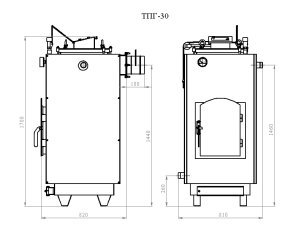 Напольный твердотопливный котел Траян ТПГ-30