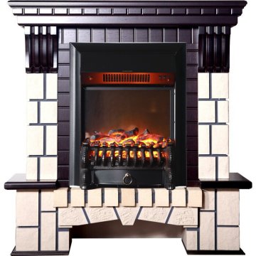 Каминокомплект Interflame Экстер М темный дуб с очагом Fobos FX M Black
