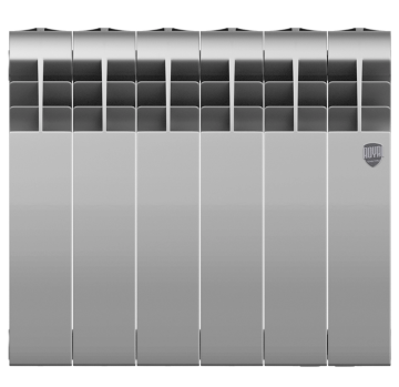 Биметаллический радиатор отопления Royal Thermo BiLiner B 350 6 секций Silver Satin
