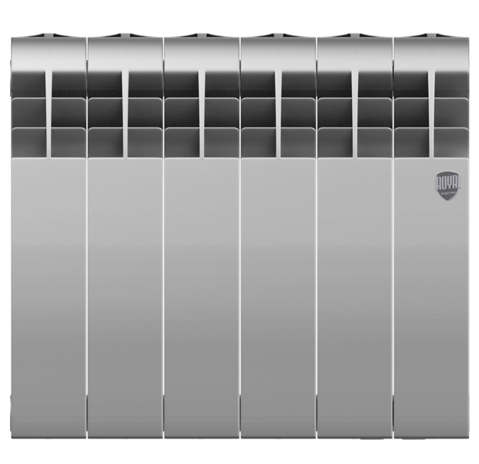 Биметаллический радиатор отопления Royal Thermo BiLiner B 350 6 секций Silver Satin
