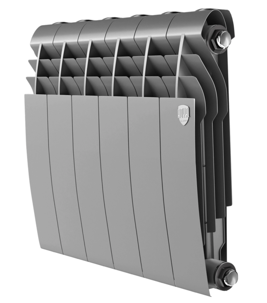 Биметаллический радиатор отопления Royal Thermo BiLiner B 350 6 секций Silver Satin