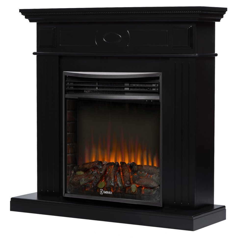 Каминокомплект Firelight Bianco 30 с очагом Electrolux EFP/P-3320RLS N черная эмаль — фото 2
