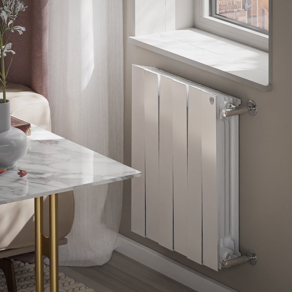 Биметаллический радиатор отопления Royal Thermo PianoForte 500 белый 6 секций — фото 5