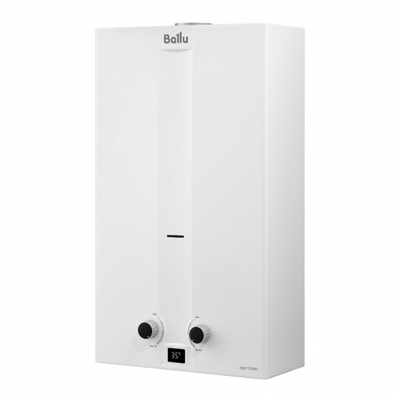 Изображение товара Газовый проточный водонагреватель Ballu GWH 10 Fiery Turbo 20 кВт настенный