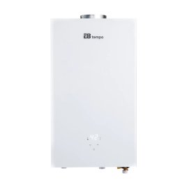 Проточный газовый водонагреватель E8 tempo E8WAY24 (белая стеклянная панель)