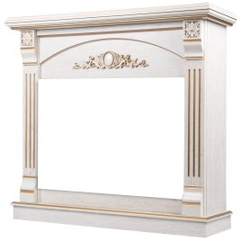 Портал Firelight Barocco 30 шпон белый дуб с золотой патиной