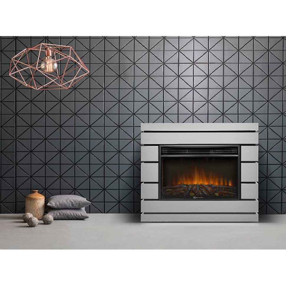Каминокомплект Firelight Moderno 25 с очагом Electrolux EFP/P-2720RLS N шпон белый дуб — фото 4