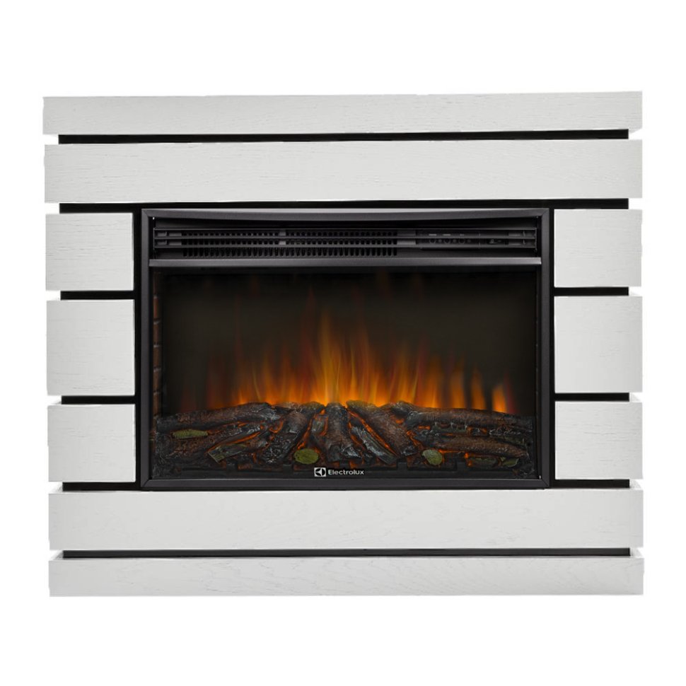 Каминокомплект Firelight Moderno 25 с очагом Electrolux EFP/P-2720RLS N шпон белый дуб — фото 1