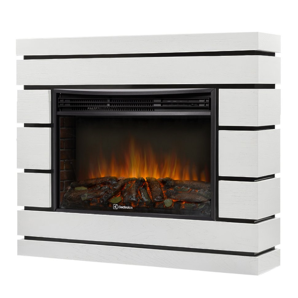 Каминокомплект Firelight Moderno 25 с очагом Electrolux EFP/P-2720RLS N шпон белый дуб — фото 2