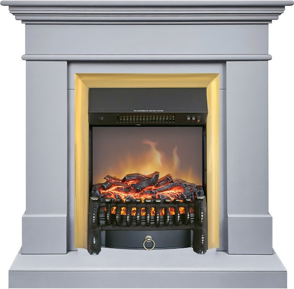Каминокомплект Royal Flame California STD CRM (Разборный) с очагом Fobos FX M Brass санд смоук