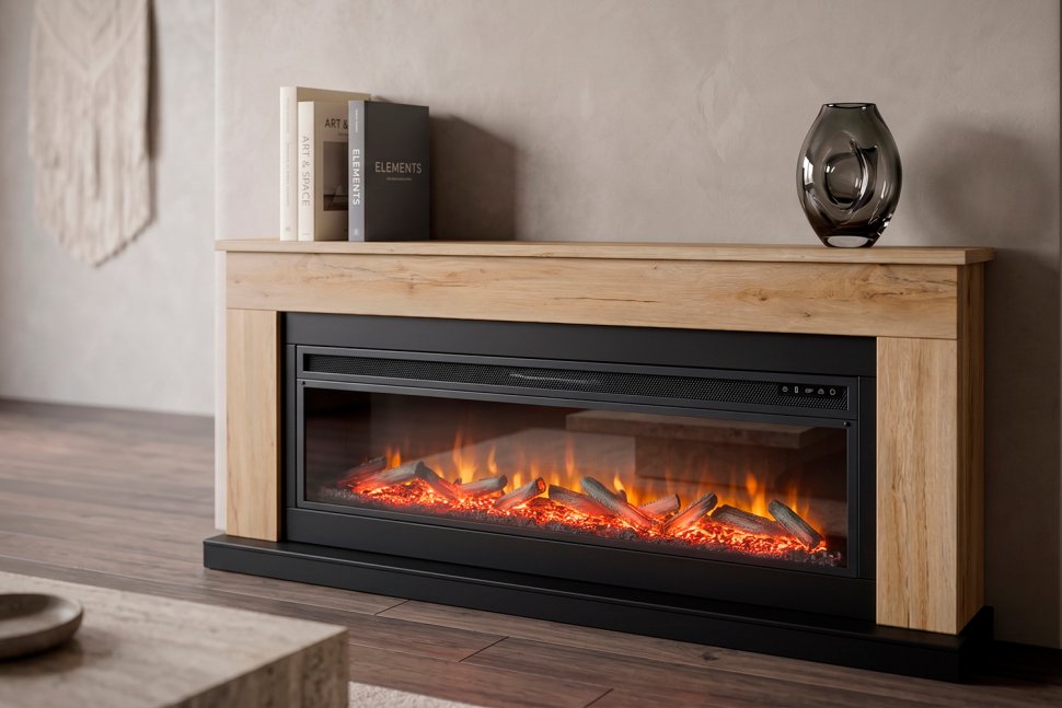 Каминокомплект Royal Flame Bergen 60 (Разборный) с очагом Vision 60 LOG LED дуб галифакс — фото 8