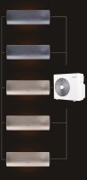 Мульти сплит-система на 5 комнат 25+25+25+25+25 м2 AURUS ADI/in-09HN8/BLACK*2+ADI/in-09HN8/GOLD*3/ADMI/out-42H5N8 D Series