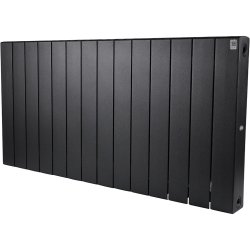 Биметаллический радиатор отопления Rifar Supremo 500 боковое подключение 14 секций антрацит