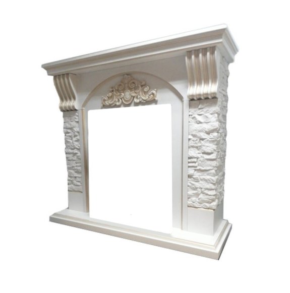 Изображение товара Портал Interflame Диксон под классический очаг каменный 107.5х102 см белый