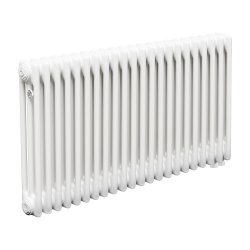 Стальной трубчатый радиатор Теплофорт ТР3057 ТВ 22 секции нижнее подключение 1/2 белый глянец