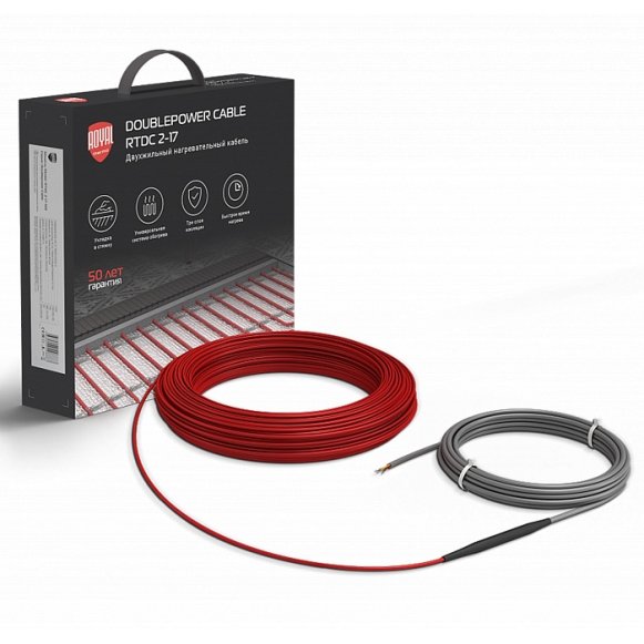 Изображение товара Комплект теплого пола Royal Thermo Doublepower Cable с терморегулятором RTI-16