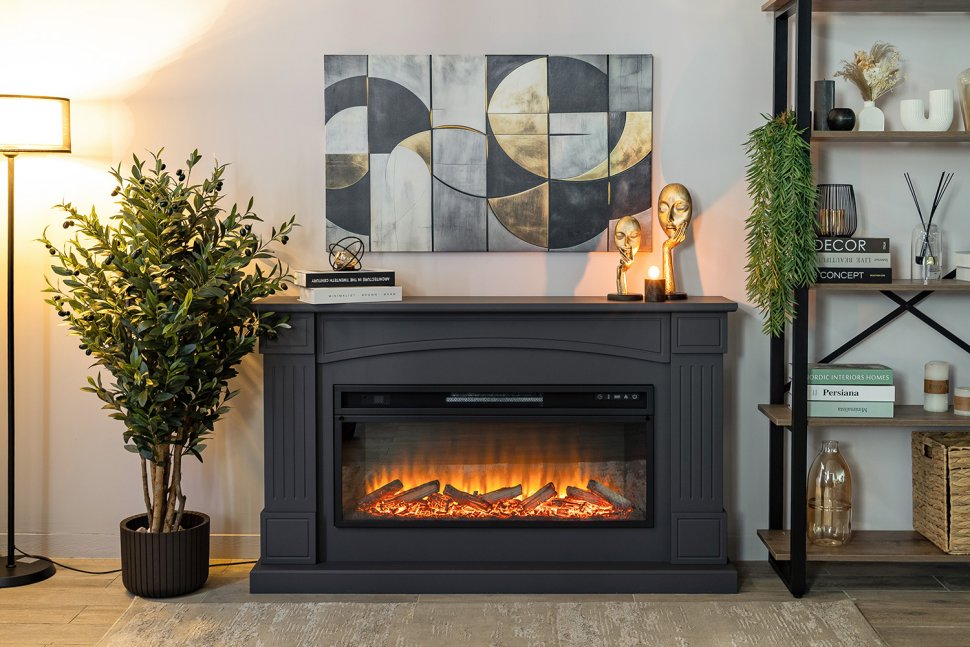 Каминокомплект Royal Flame Boston 42 SFT (Разборный) с очагом Vision 42 LOG LED серый графит — фото 6