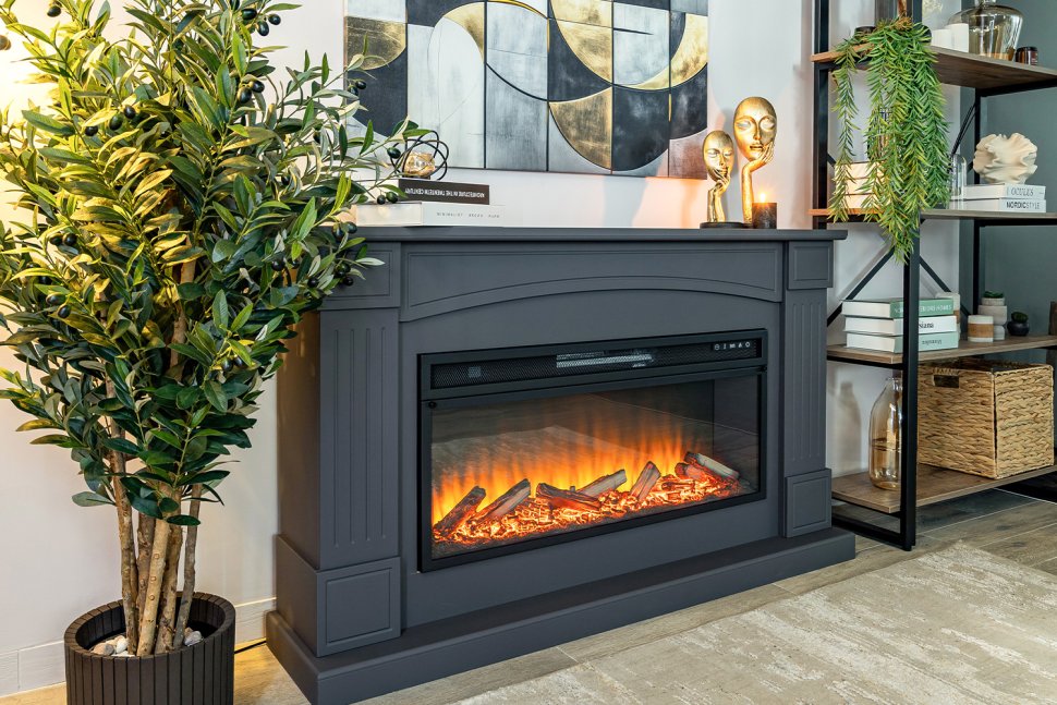 Каминокомплект Royal Flame Boston 42 SFT (Разборный) с очагом Vision 42 LOG LED серый графит — фото 7