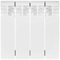 Биметаллический радиатор отопления Stout Vega 200 4 секции боковое подключение белый RAL 9016