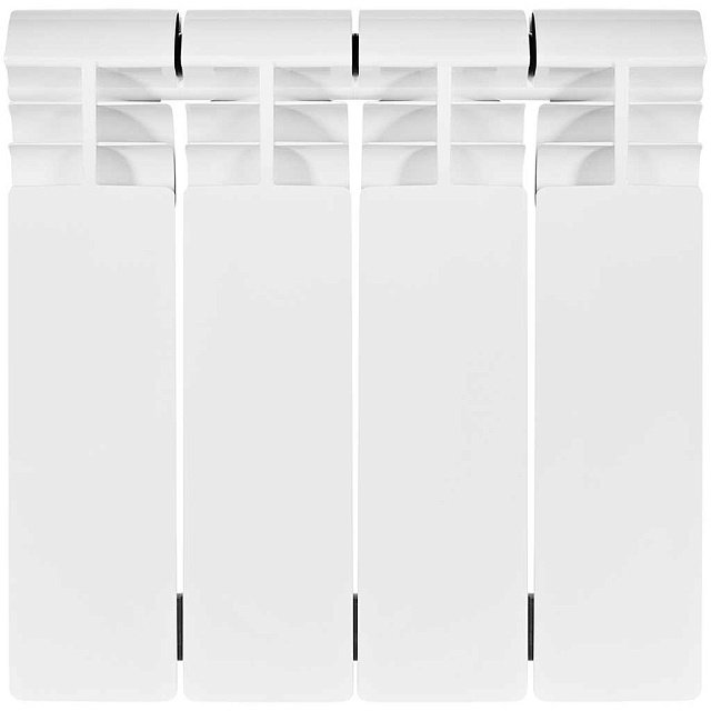 Биметаллический радиатор отопления Stout Vega 200 4 секции боковое подключение белый RAL 9016