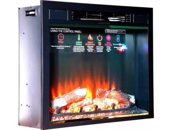 Изображение товара Электроочаг Interflame Sirius 30 LED FX Brass с эффектом живого пламени