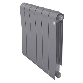 Биметаллический радиатор отопления Royal Thermo Infinity 500 6 секций Silver Satin