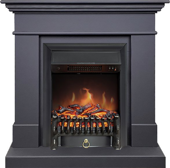 Каминокомплект Royal Flame California STD SFT с очагом Fobos FX Black серый графит (разборный) — фото 1