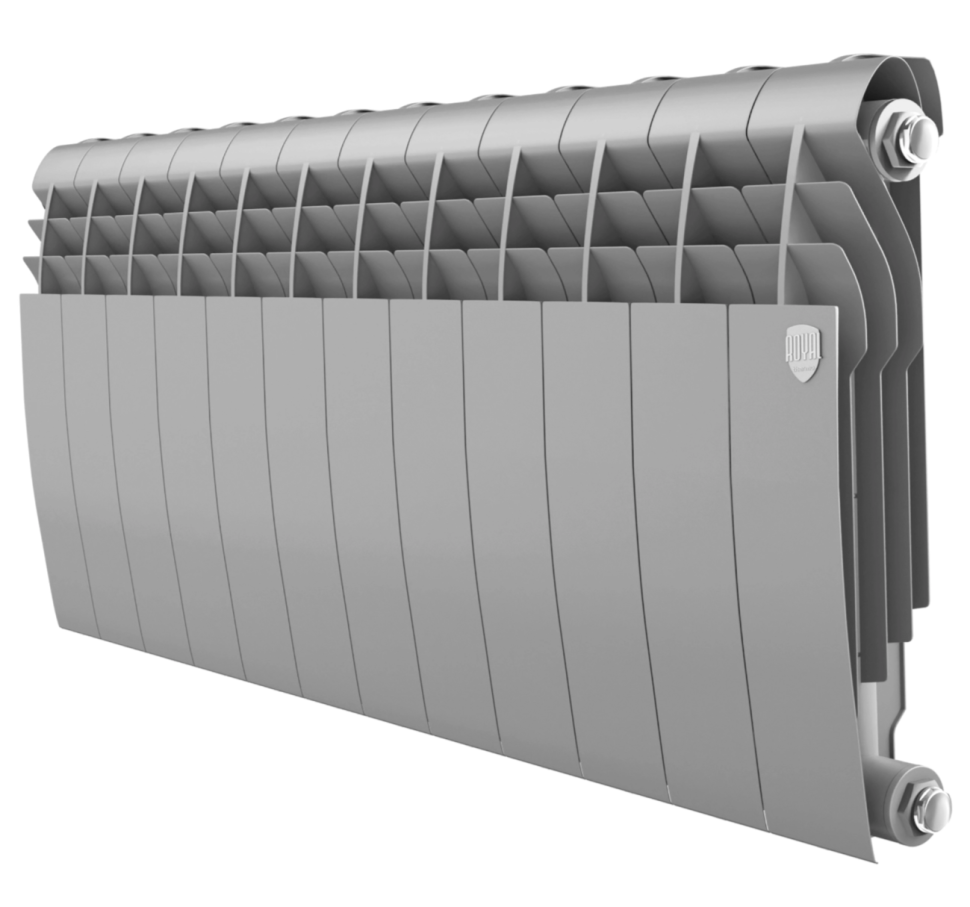 Биметаллический радиатор отопления Royal Thermo BiLiner B 350 12 секций Silver Satin