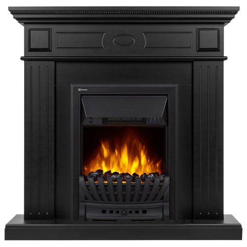 Каминокомплект Firelight Bianco Classic с очагом Electrolux EFP/P-1020LS черная эмаль — фото 1
