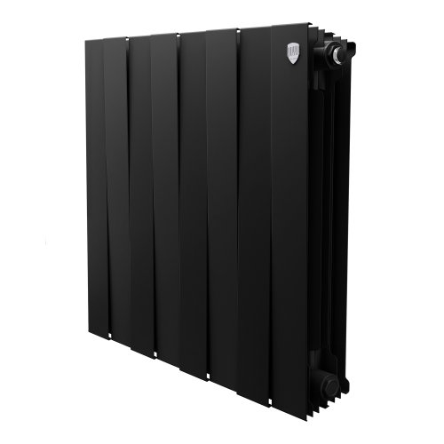 Биметаллический радиатор отопления Royal Thermo PianoForte 500 черный 8 секций — фото 1