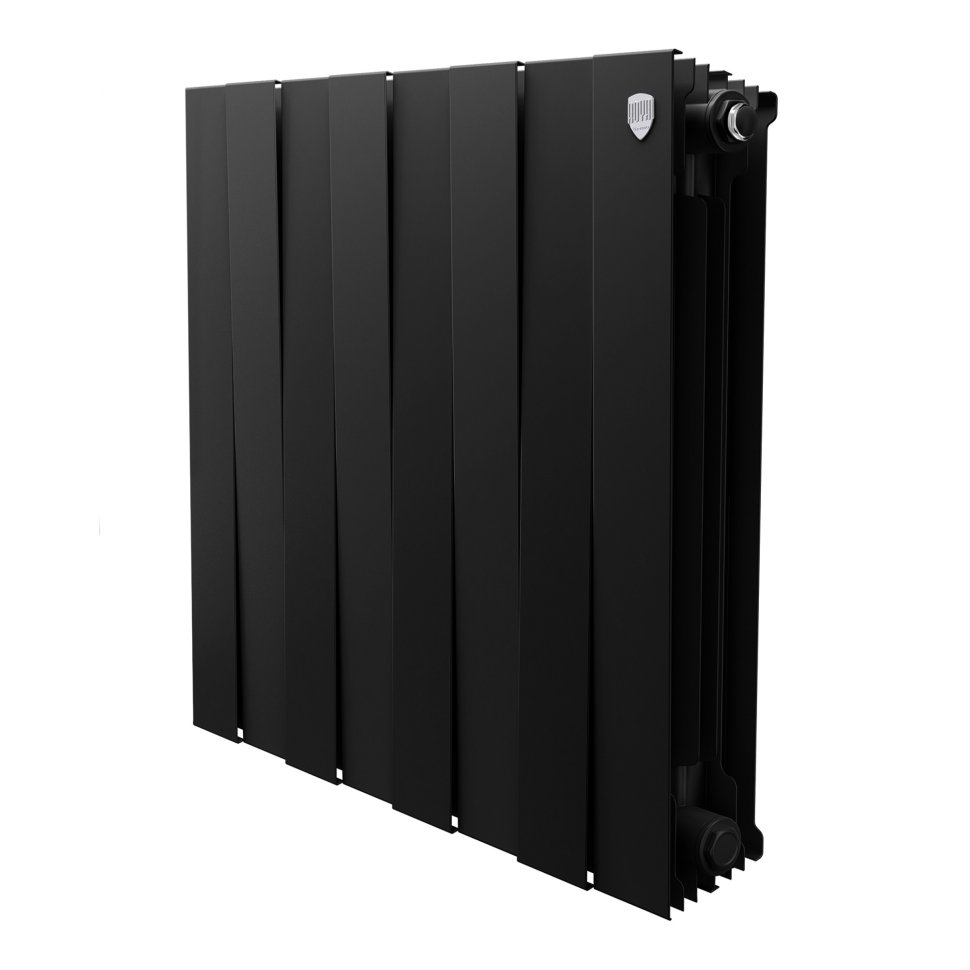 Биметаллический радиатор отопления Royal Thermo PianoForte 500 черный 8 секций — фото 1