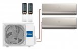 Мульти сплит-система на 2 комнаты 35+35 м2 Haier 2х AS12NS6ERA-G/2U50S2SM1FA-3 Lightera Super Match с Wi-Fi модулем ESP32