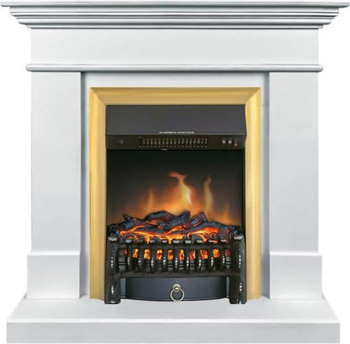 Каминокомплект Royal Flame California STD SFT с очагом Fobos FX Brass белый (разборный) — фото 1