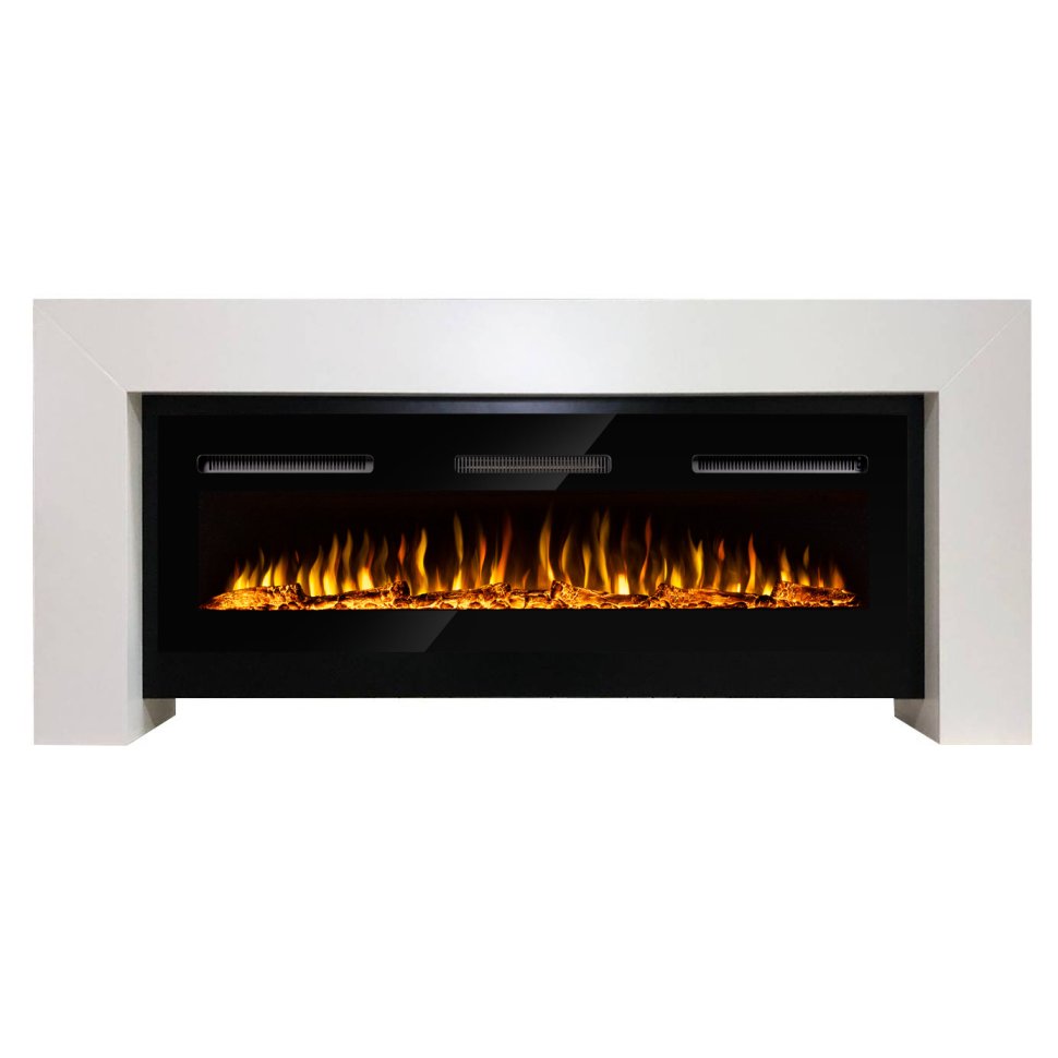 Каминокомплект Firelight Suprema Long с очагом Electrolux Infinity EFP/P-1600ULS N белый — фото 1