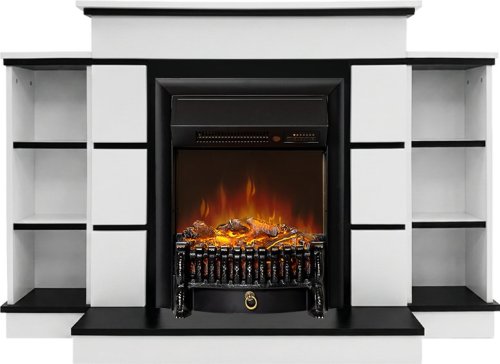 Каминокомплект портал-тумба Royal Flame Modern (Разборный) с очагом Fobos FX M Black RC белый с черным — фото 1