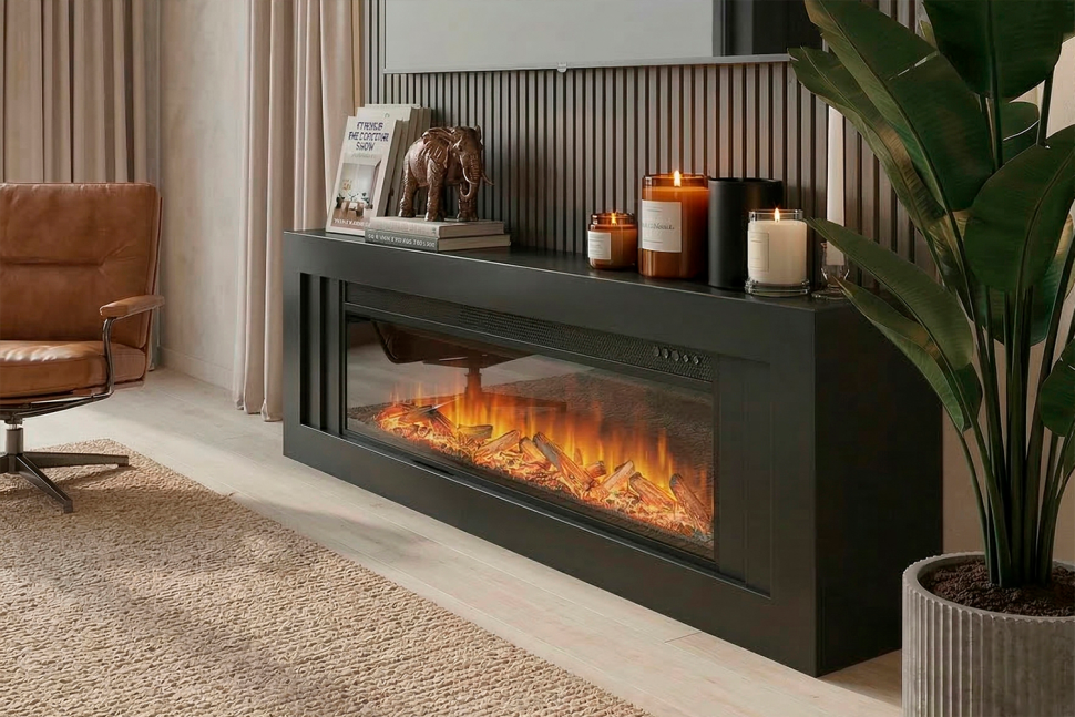 Каминокомплект Royal Flame Line CRM (Разборный) с очагом Vision 60 LOG LED санд блэк — фото 9
