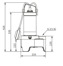 Погружной дренажный насос Wilo Rexa MINI3-V04.11/M06-523/P-5M
